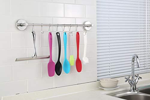 LUXEAR Suction Cup Towel Bar 24IN Powerful Removable Suction Cup Towel Shower Hook Vacuum Removeable Shower Mat Rod Shower Door Adhesive Towel Bar Suction Towel Rack Bathroom Towel Holder Stainless - Thumbnail 6