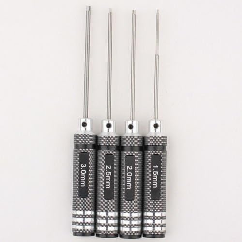 Titanium Nitride TiNi Hex Driver Wrench 4 PC/Piece Set 1.5mm/2mm/2.5mm/3.0mm