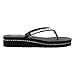 Skechers Cali Women's Vinyassa-Sticks & Stones Flip Flop,Black/Silver,8 B US