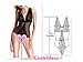 Aoymay Women's Sexy Lace Lingerie for Sex Sleepwear Babydoll Sheer Dress Plus Size Black Small