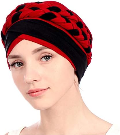 Richea Women Muslim Prayer Turban Braid Inclusive Cap Cancer Chemo Wrap Hat Double Color