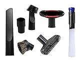 Wonlives Universal Replacement 32mm (1 1/4 inch Vacuum attachments) and 35mm (1 3/8 inch) Vacuum Accessories Dusty Brush Kit for Standard Hose Set of 7
