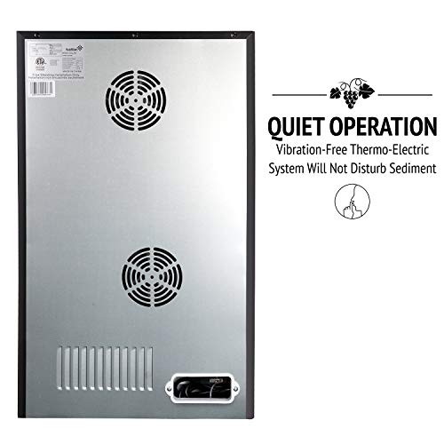 Ivation Premium Stainless Steel 24 Bottle Dual Zone Thermoelectric Wine Cooler/Chiller Counter