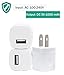 USB AC Universal Power Home Wall Travel Charger Adapter for iPhone SE / 6s / 6 / 6 Plus, iPad Air 2 / Pro, Samsung Galaxy S7 / S6, Note 5, LG G5 and More (5 Pack)