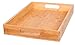 BIRDROCK HOME 2pc Bamboo Serving Trays Set with Handles | Natural Bamboo Wood | Nesting Breakfast Tray & Party Platter | Easy Carry for Kitchen, Dining, and Outdoor Picnics | Large & Small Sizes