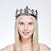 DcZeRong Adult Men Women Queen King Crowns Metal Crystal King Queen Birthday Prom Full Tiara Crowns Cake Topper