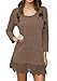 Songbai Women's Long Sleeve A-line Lace Stitching Trim Casual Dress