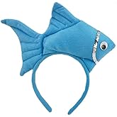 Jowxsx Blue Fish Marine Life Sea Animal Costume Headband Accessories for Halloween Dress Up, Women's Headbands, Fashion,for Hair, Wide Headbands for Women's Hair