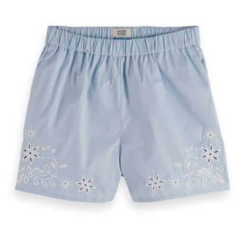 Scotch & Soda Printed Linen High-Rise Shorts, Pantaloncini, Donna, Shirting Blue, S