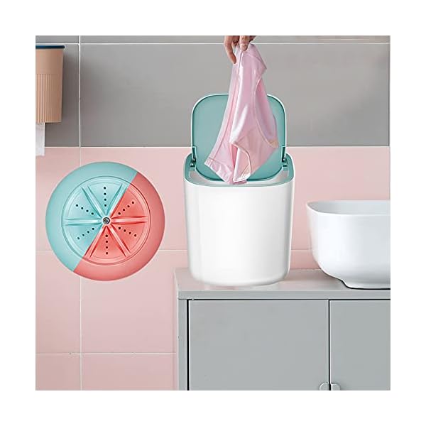 OMVOVSO-Portable-Mini-Washing-Machine-Super-Shock-Wave-Turbine-Washing-Machine-Household-for-Underwear-Baby-ClothesWhite OMVOVSO Portable Mini Washing Machine, Super Shock Wave Turbine Washing Machine Household for Underwear Baby Clothes…