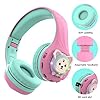 Riwbox-Baosilon-CB-7S-Kids-Headphones-WirelessWired-with-Mic-Light-Up-Bluetooth-Foldable-Headphones-Over-Ear-Volume-Limited-Safe-758595dB-with-TF-card-Children-Headphones-for-SchoolPinkGreen Riwbox Baosilon CB-7S Kids Headphones Wireless/Wired with Mic, Light Up Bluetooth Foldable Headphones Over Ear Volume…