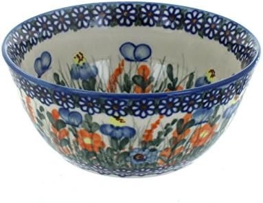 Polish Pottery Spring Butterfly Cereal Bowl