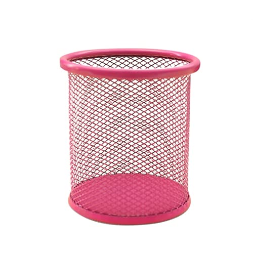 Leeonz Pen Holder Mesh Pencil Holder Metal Pencil Holder for Desk Office Pen Organizer Black,Round (Pack of 2, Pink) Leeonz Pen Holder Mesh Pencil Holder Metal Pencil Holder for Desk Office Pen Organizer Black,Round (Pack of 2, Pink)