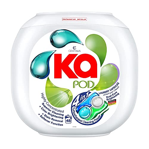 Centralin KA 4 in 1 PODS, 99.9% Anti-Bacterial Laundry Detergent, 48 Capsules, German Formulated Laundry Pods, Washing Liquid Capsules, Original Scent