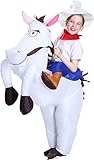 JYZCOS Inflatable Horse Rider Cowboy Costume Kid