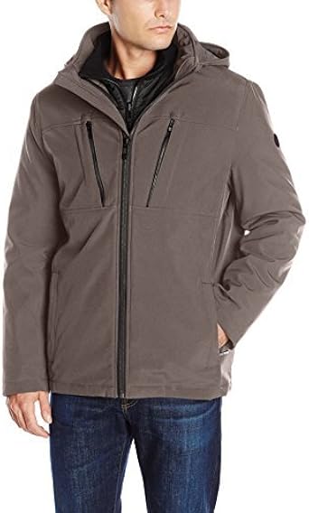 Calvin klein men's soft shell jacket with fleece lining Clearance