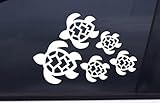 Turtle Family Decal, Turtles Swimming Decal | Car, Truck, Wall, Laptop, Phone...| 7 X 4.8 In | KCD221