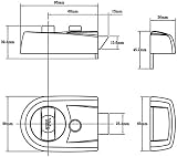 Yale 60mm Black Contemporary Nightlatch Standard Security with 2 Keys view 2