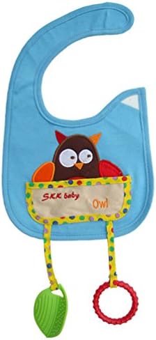 Owl Animal Style Waterproof Baby Bibs With Teether Toy Burp Cloths Saliva Towel