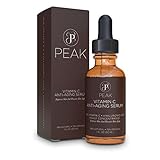 Vitamin C Serum with Hyaluronic Acid - Organic and Natural Ingredients  20% Vitamin C Serum. 1oz, By Peak.