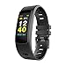 OUMAX Fitness Tracker T5 with Heart Rate, Color Touch Display, Activity Tracker and Auto Sleep Monitor, Call and Text Alert, Sport Modes for iOS & Android Devices-Black