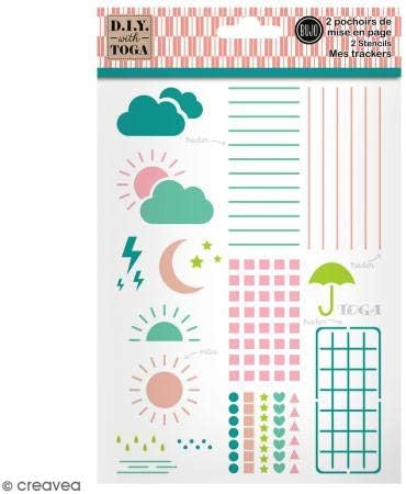 Amazon Com D I Y With Toga Trackers Stencils Bullet Agenda Plastic White 15 X Cm