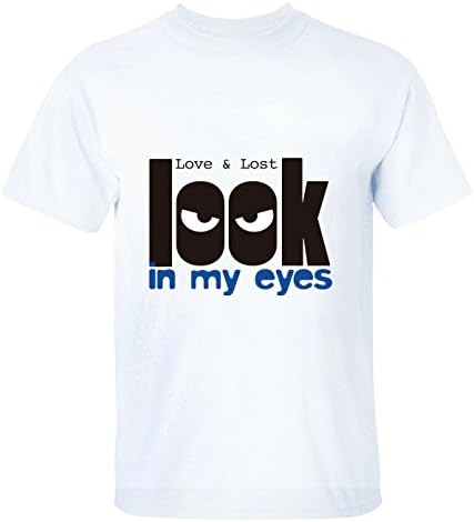 Yigenvren Man Love &amp; Lost Look in My Eyes Tees S white