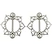 Maggie 1 Pair Chic Surgical Steel Sunflower Nipple Bar Ring Shield Barbell Body Jewelry