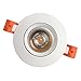 LightingWill 10-Pack 5W CRI>80 396LM Directional Recessed COB LED Downlight Fixture Cut-out 2.5in(65mm) Dimmalbe 60 Beam Angle 4000K-4500K Natural White Ceiling LED Bulb 50W Halogen Bulbs Equivalent