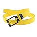 Plastic Single Pin Buckle Faux Leather Waist Belt for Men Lady