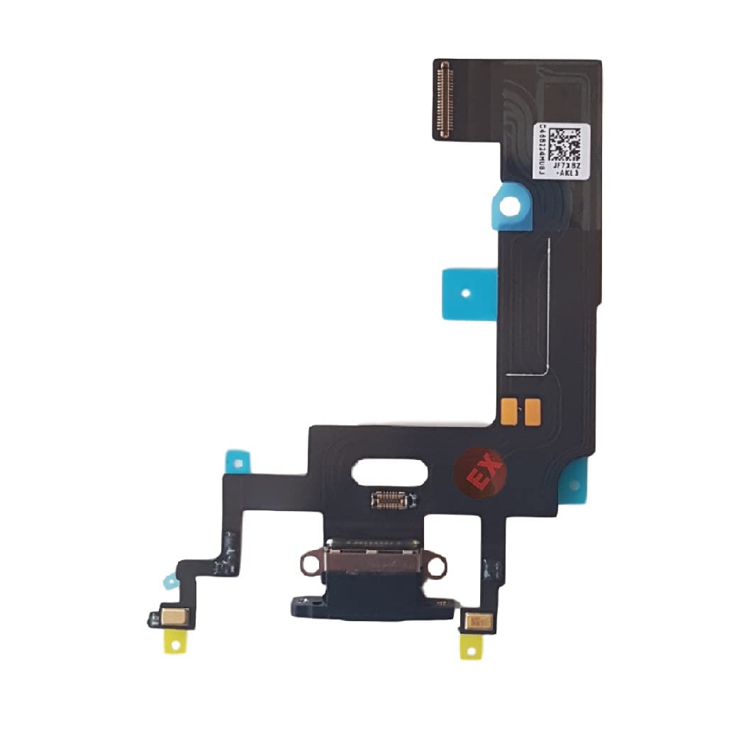 Smartex® Charging Port Flex cable compatible with iPhone XR Black - Dock Connector + flex cable
