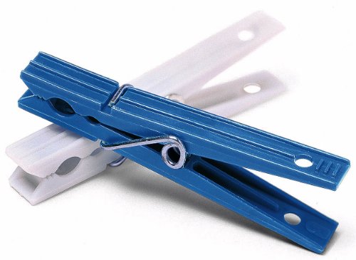 Whitmor Plastic Clothespins Set of 50 Blue/White