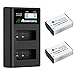 Powerextra 2 Pack Replacement Canon LP-E17 Battery and Dual USB Charger LCD Display for Canon EOS Rebel T6i, T6s, T7i, 750D, 760D, 8000D, Kiss X8i, 800D, 77D, 200D, EOS SL2, EOS M3, M5, M6 Camera