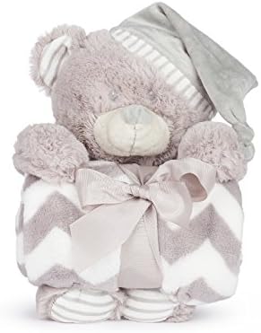 Snowman Soft Toy with Blanket Baby Teddy Grey