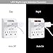 [4 Pack] BESTTEN 6 Outlet Wall Adapter with LED Indicator, 15A/125V/1875W, ETL Listed, White