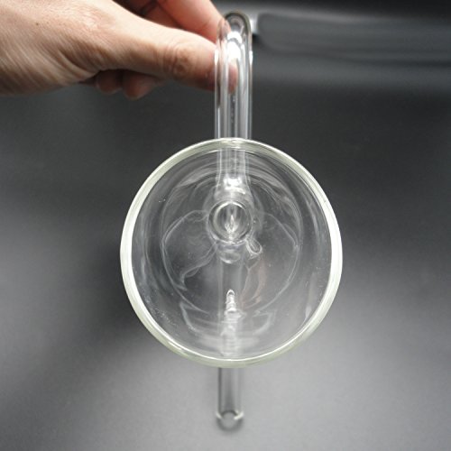 JARDLI Glass Lily Pipe Outflow for Aquarium Planted Tank (17mm for 16/22mm (5/8" ID) tubing)