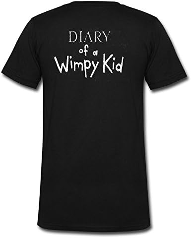 HXang Neck Short Sleeve Cotton T Shirt For Men Diary of A Wimpy Kid Tee Shirts SizeKey1Black