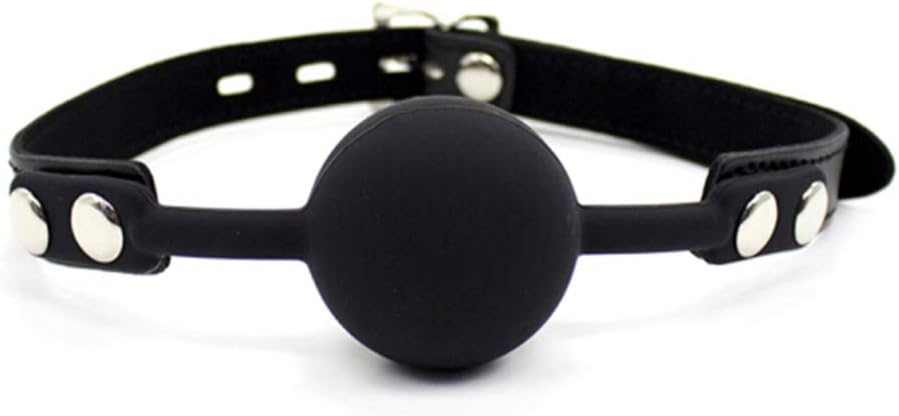 Tabuy PU Leather Paly Buckle Belt Silicon Mouth Ball Open Breathable Mouth Gag For Men Woman