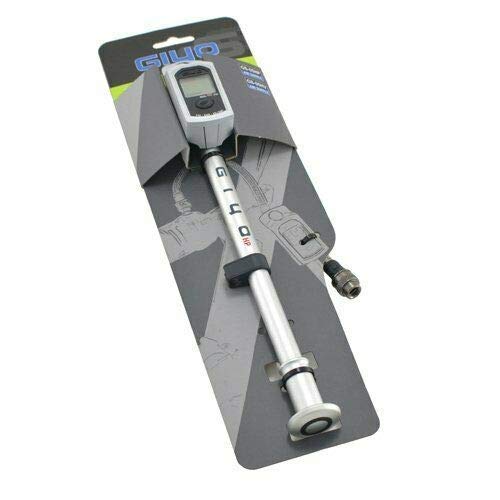 GIYO 600PSI High Pressure Digital Shock Pump, ST1786 (Corded Electric, Aluminium, 11.5'' Length, Air Bleeder, Foldable Hose)