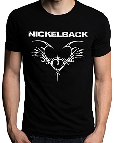 Nickelback Band Mask Tattoo T-Shirt Large Black