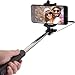 The Best Wired Selfie Stick [Battery & Bluetooth Free] for iPhone 6 5, Samsung Galaxy S6 S5 & Android Phones - New Mini Monopod with Cable Fits in Pocket