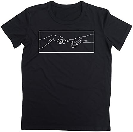 graphke The Creation of Adam The Hands Finger Touch Illustration Sketch Men's T-Shirt