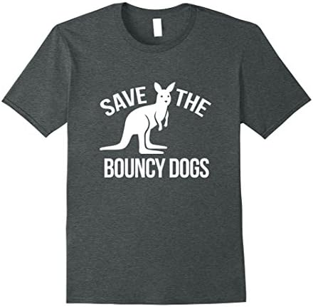 Mens Kangaroo Tshirt Funny Bouncy Dogs Shirt Zoo Men Womens Tee 2XL Dark Heather