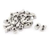 uxcell M6 Female Thread T Slot Hammer Head Drop in Nut 30pcs Silver Tone