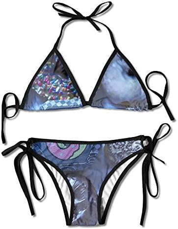 Cool Donut Bikini Women's Summer Swimwear Triangle Top Bikinis Swimsuit Sexy 2-Piece Set