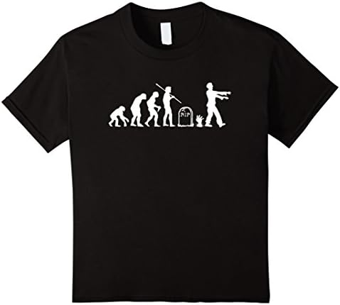 Kids Zombie Evolution Funny Zombie T-Shirts 8 Black