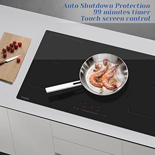 COOKPAD Electric Induction Cooktop 36 Inch 5 Burner, Builtin Stove Top