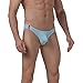 Mens Pouch Underwear Low Rise Sexy Swimwear Bikinis Light Blue Size L