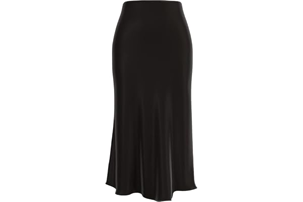 Womens Leopard Print Skirt Midi Long Length Silk Satin High Waist Elastic Skirts