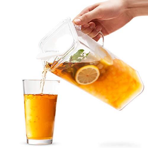 Komax Tritan Plastic Water Pitcher with Lid BPAFree, Square Water